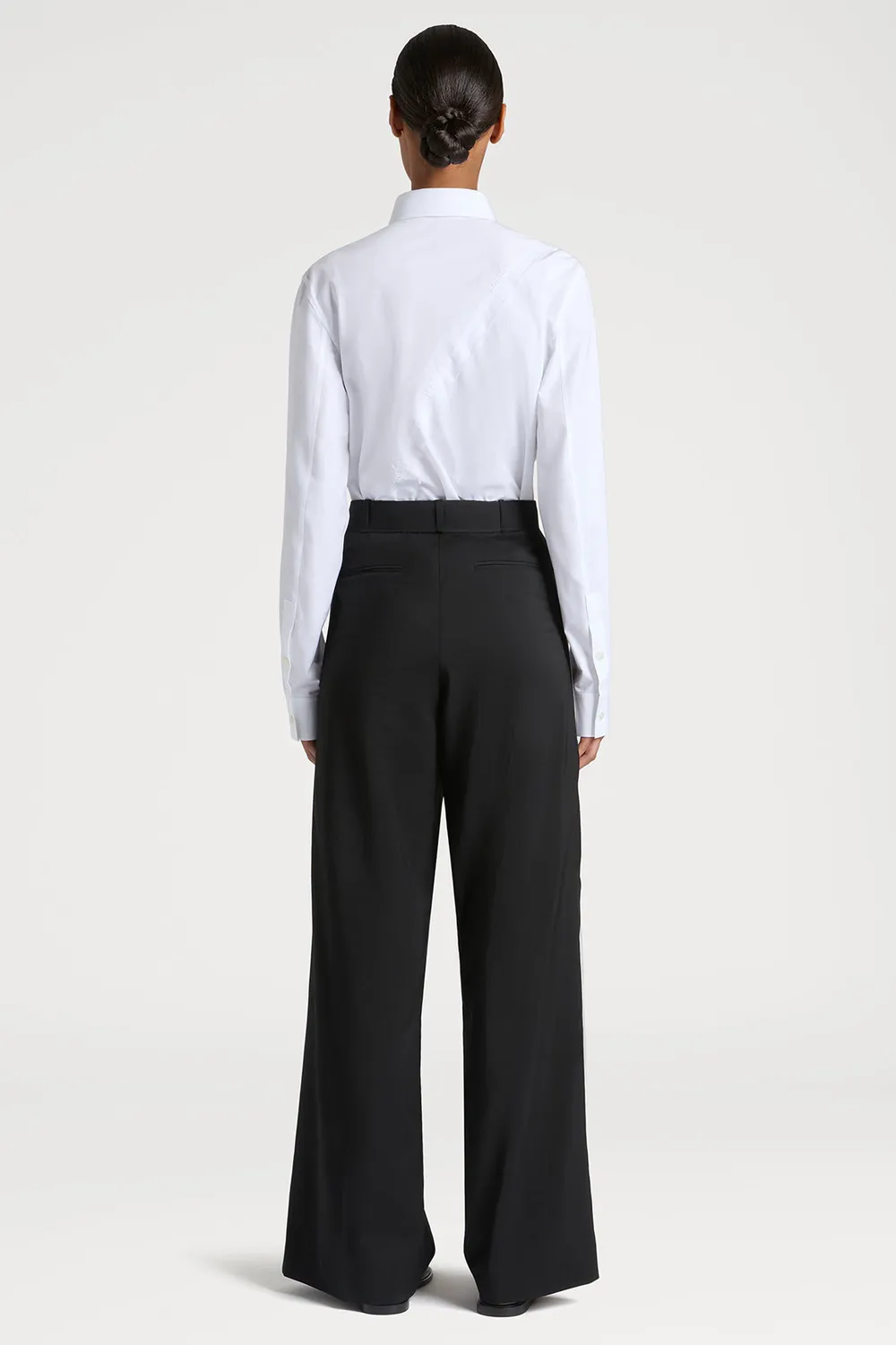 Ports 1961 SS25 pantaloni sartoriali neri lana