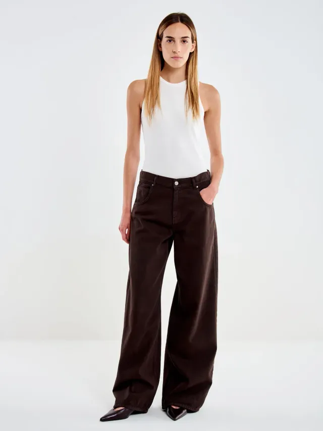 Vicolo Jeans Icon Mia Baggy moro denim cotone