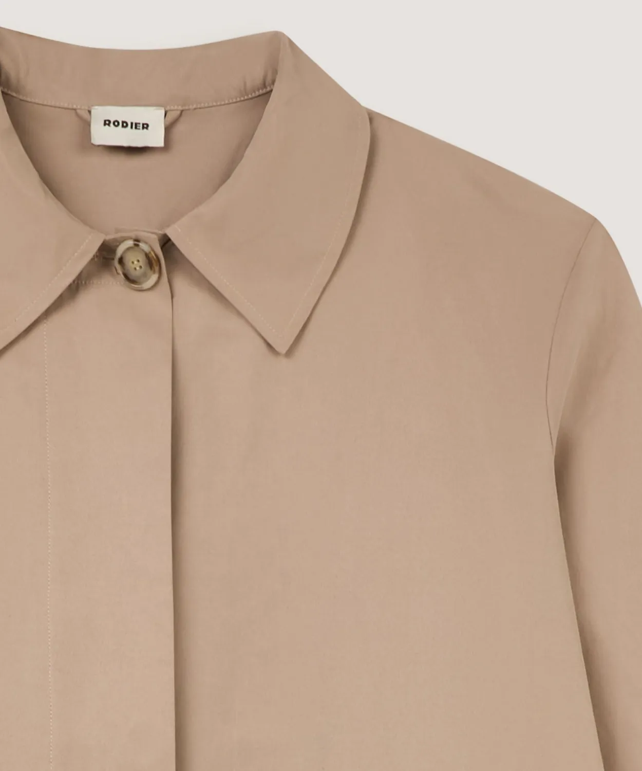 Rodier trench beige ampio lungo con cintura