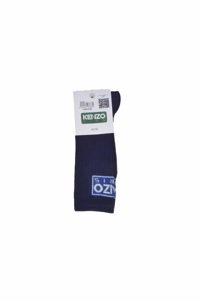 Kenzo Junior K50030 calzini lunghi cotone blu