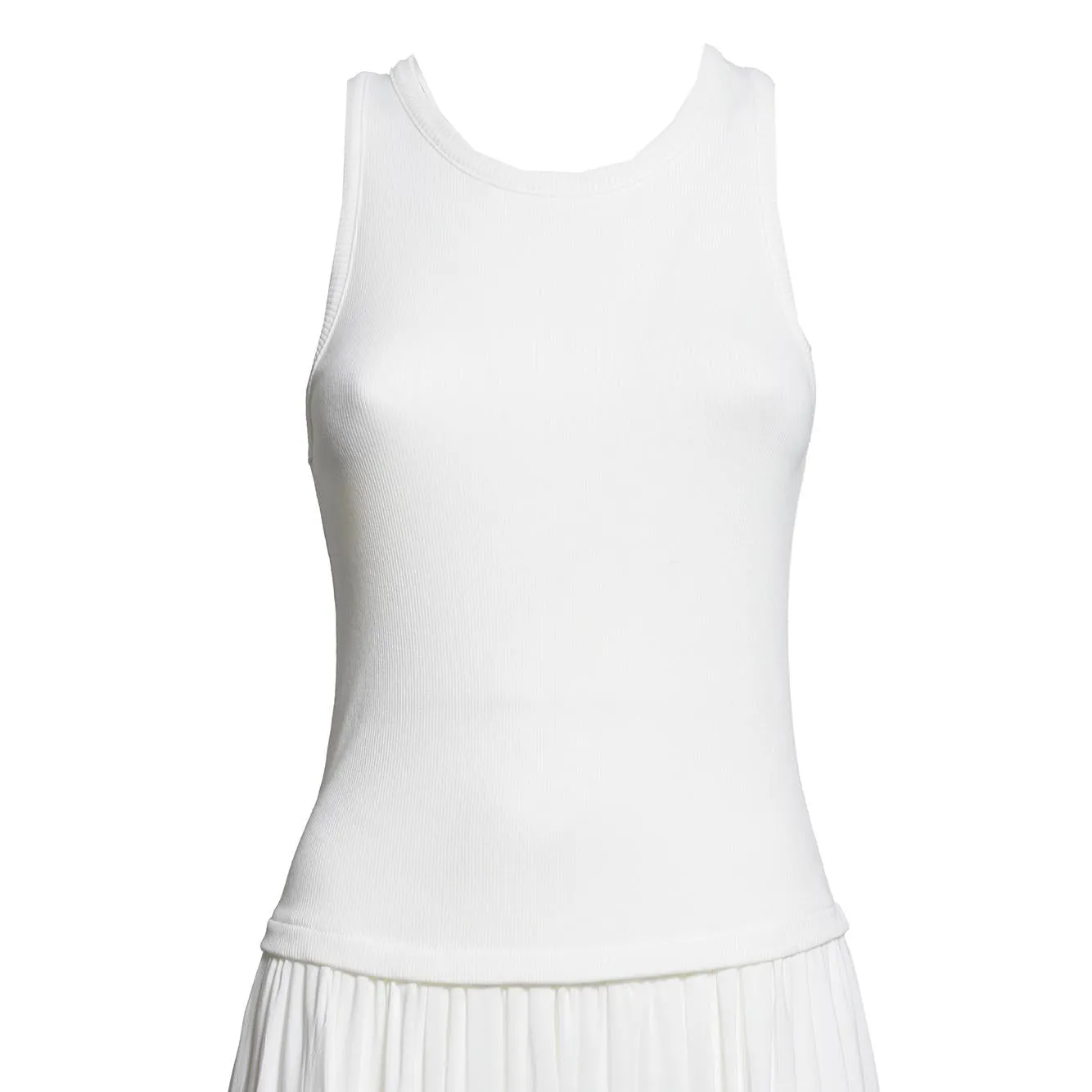Solotre M1AB0183A01 abito smanicato bianco cotone