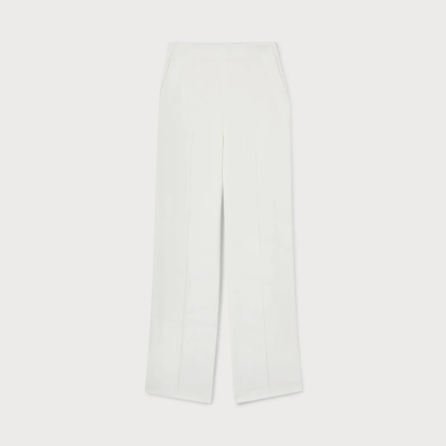 PORTS Pantaloni dritti vita alta bianchi viscosa