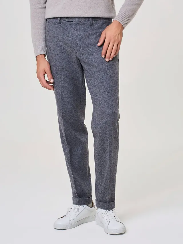 Paul Taylor pantalone jersey misto lana grigio