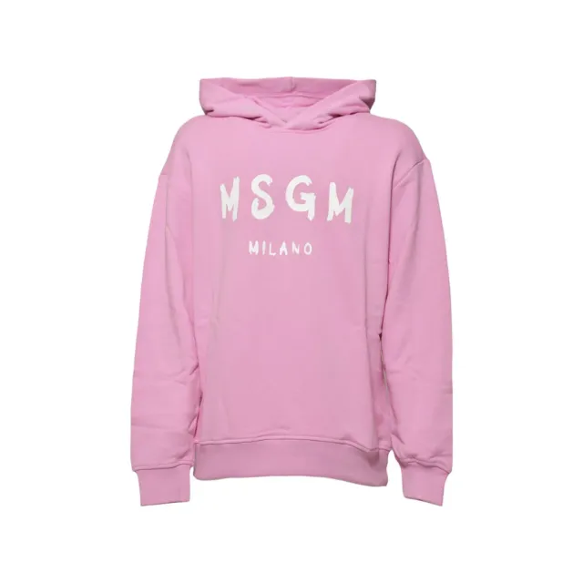 MSGM Junior S5MSJUHS055 felpa rosa cotone