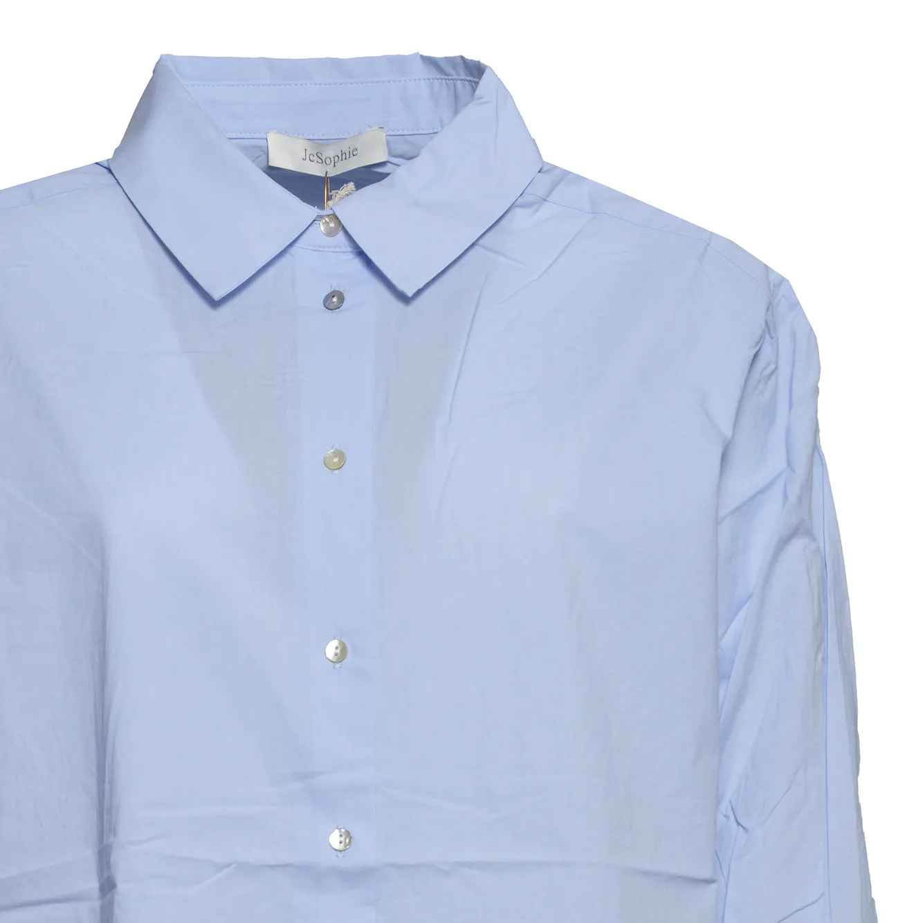JcSophie P5043 Peaches camicia azzurra stampa pesche