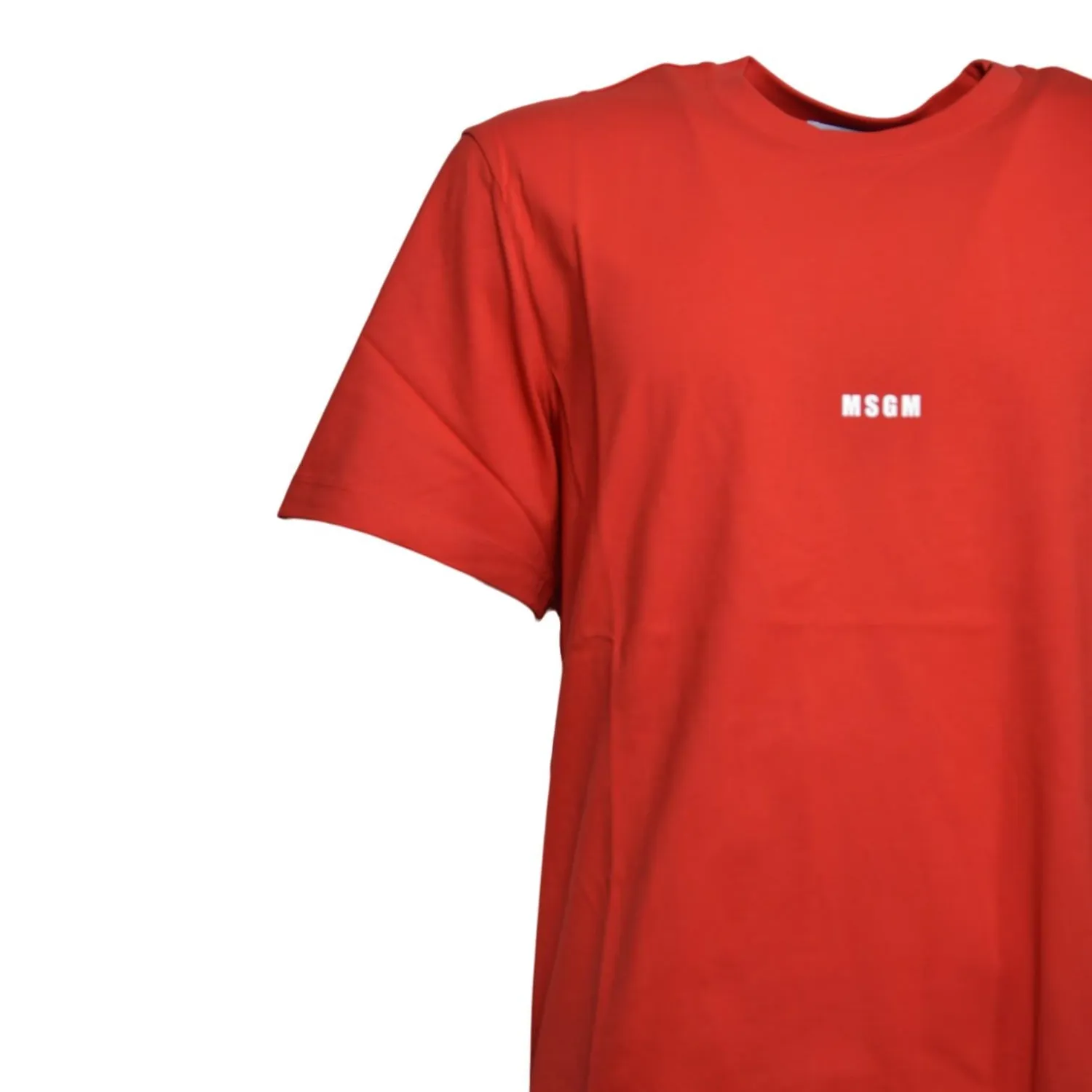 MSGM 3940MM500257798 t-shirt rossa cotone