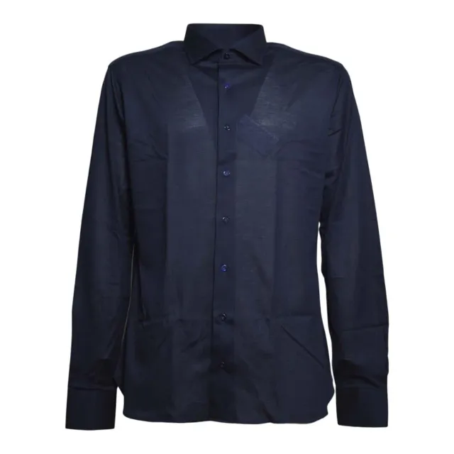Boriello 22067 camicia piquet cotone blu