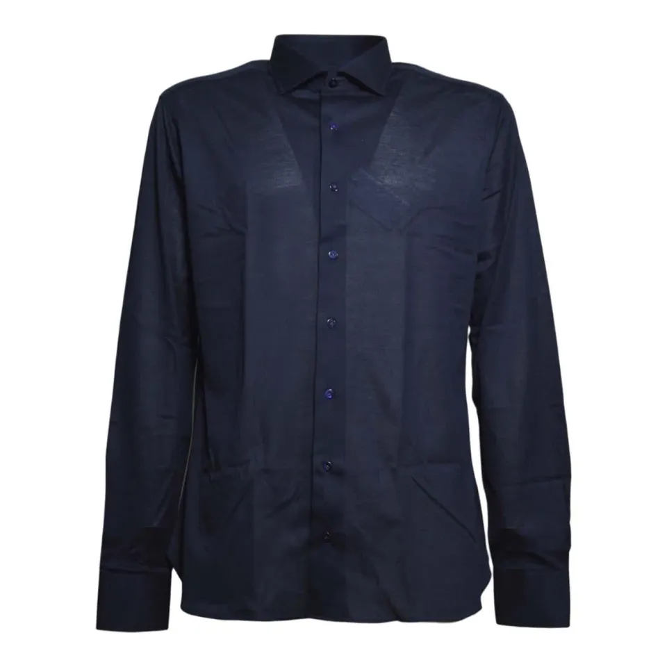 Boriello 22067 camicia piquet cotone blu