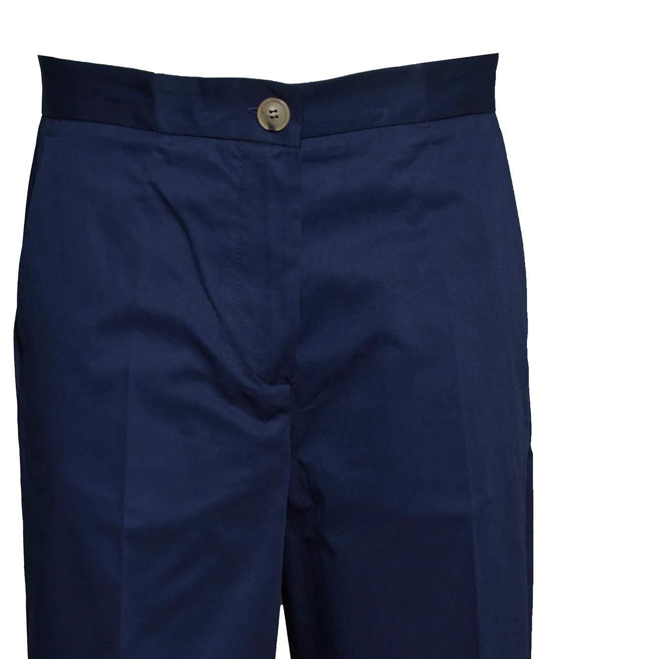 Solotre M1AB0223ABU89S pantalone donna blu navy cotone
