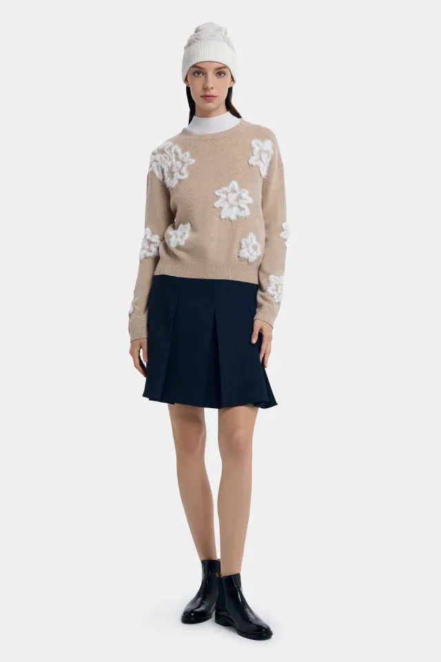 PORTS Alpine Flora Knitwear maglione khaki yak