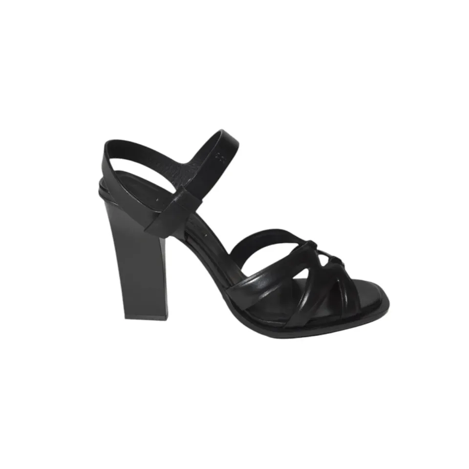 Max Mara Doublehig 2514521072600 sandali pelle nera tacco