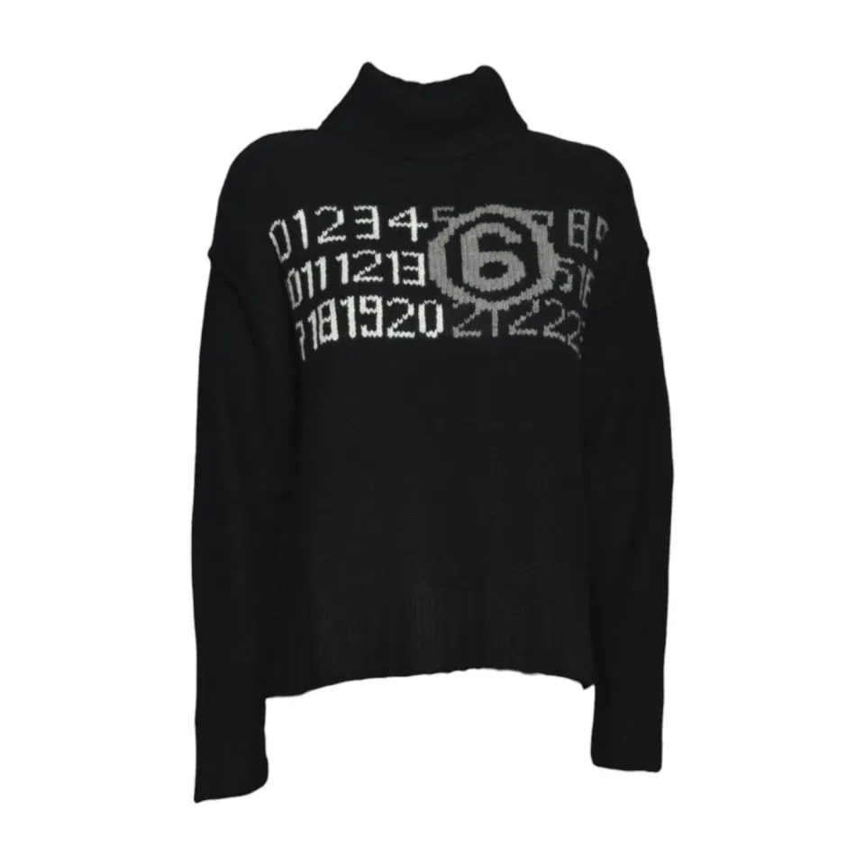 MM6 Maison Margiela M61048MM08V cardigan junior nero lana