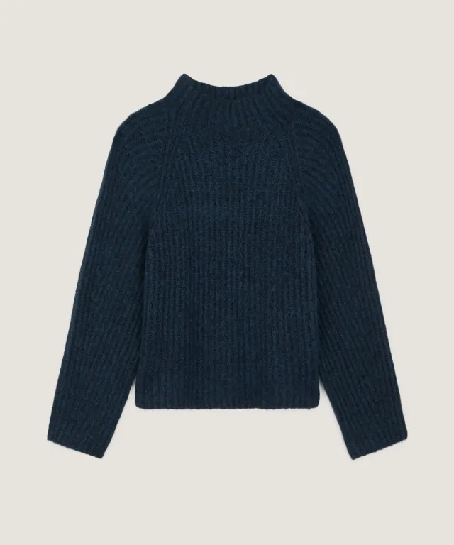 Rodier maglione oversize maglia grossa blu navy