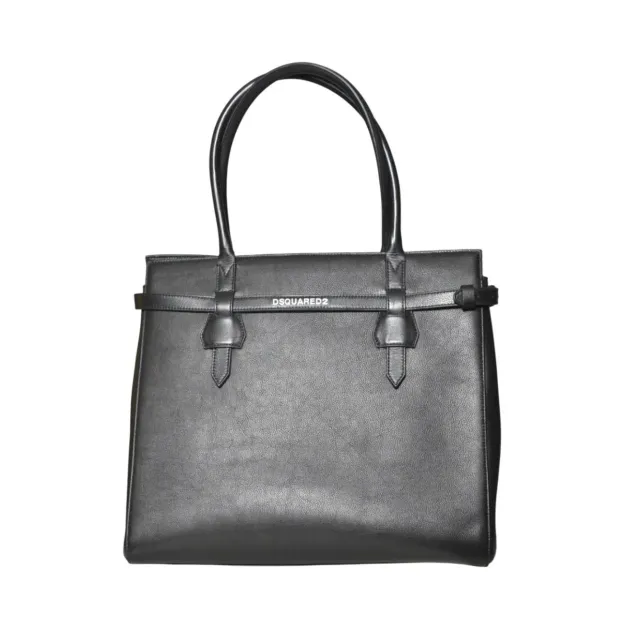 Dsquared2 SPM009201500001 shopping bag pelle nera UNI
