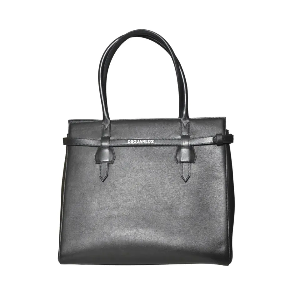 Dsquared2 SPM009201500001 shopping bag pelle nera UNI