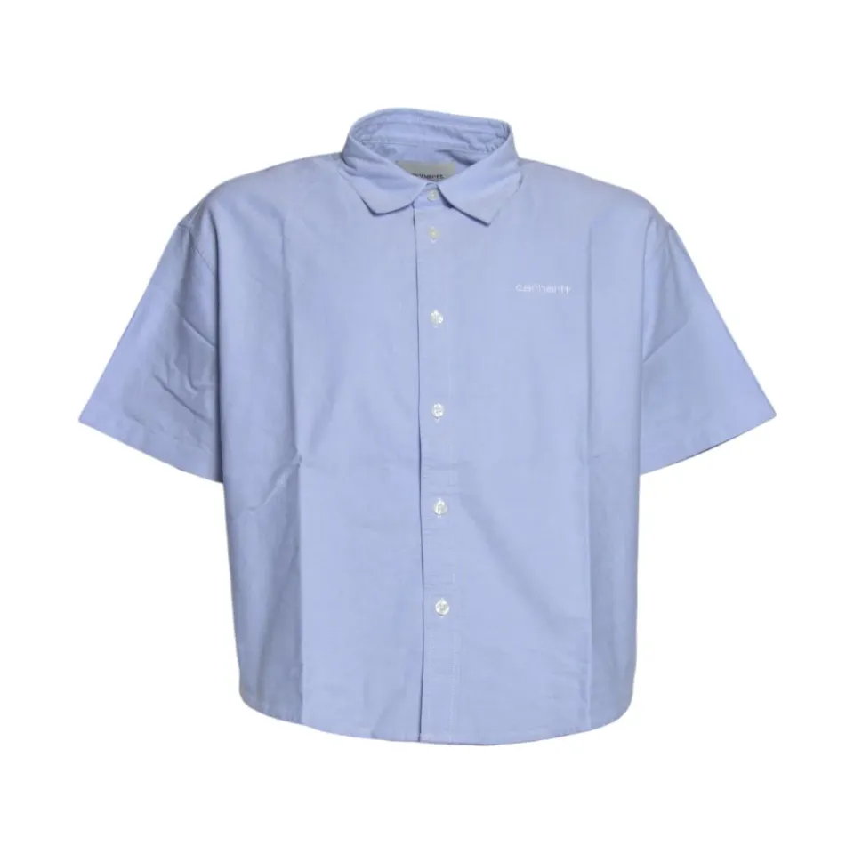 Carhartt WIP Kaia I036795 camicia denim chiaro cotone