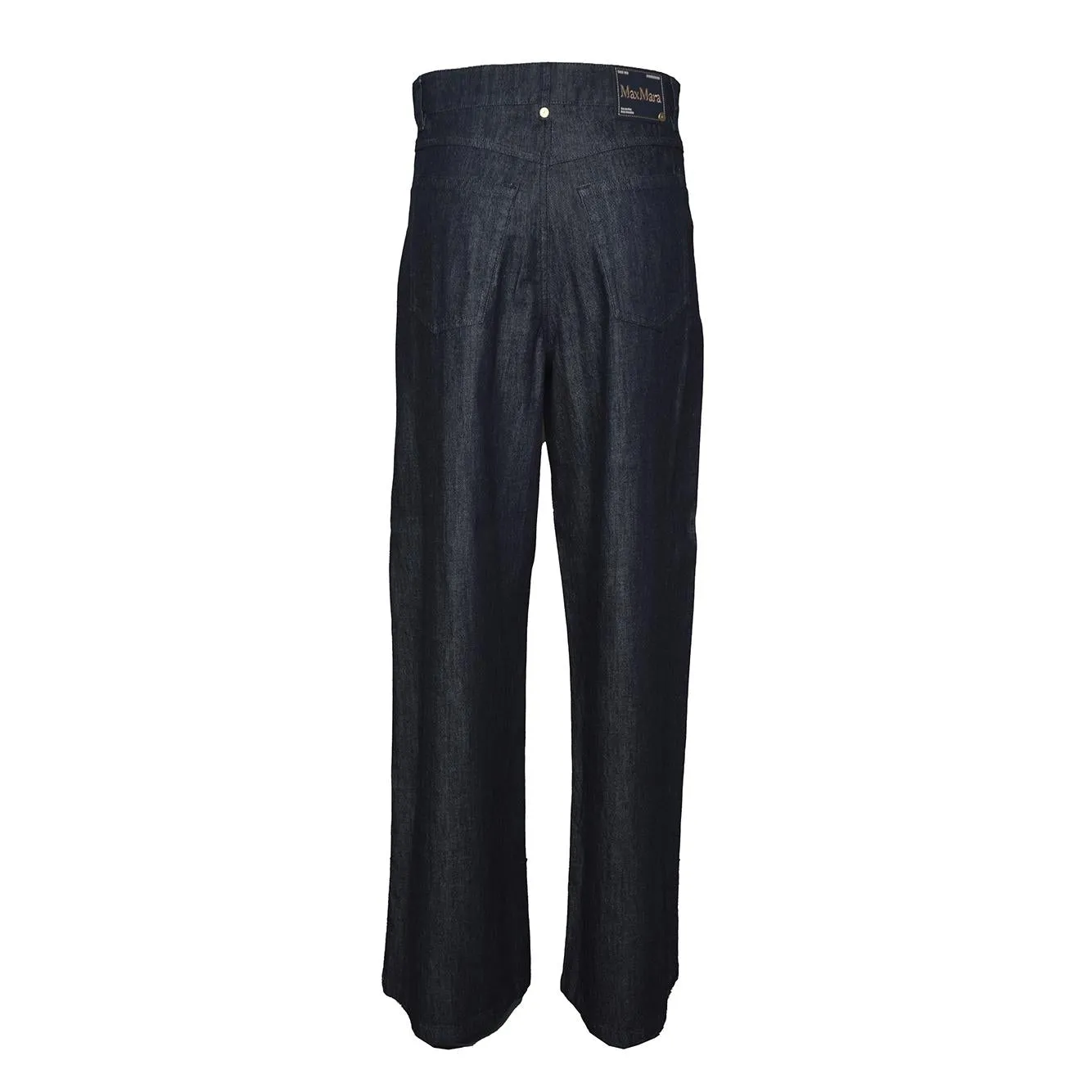 S Max Mara Lavinia jeans denim blu cotone kapok