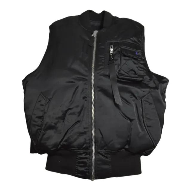 Alpha Industries SS758102 gilet bomber uomo nero MA-1 Base