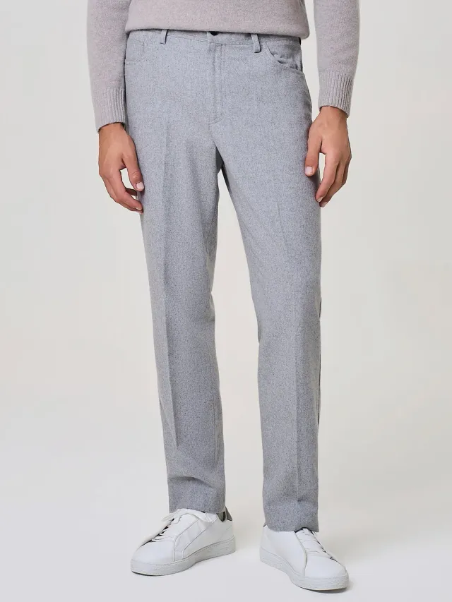Paul Taylor Pantalone Cinque Tasche Flanella Grigio