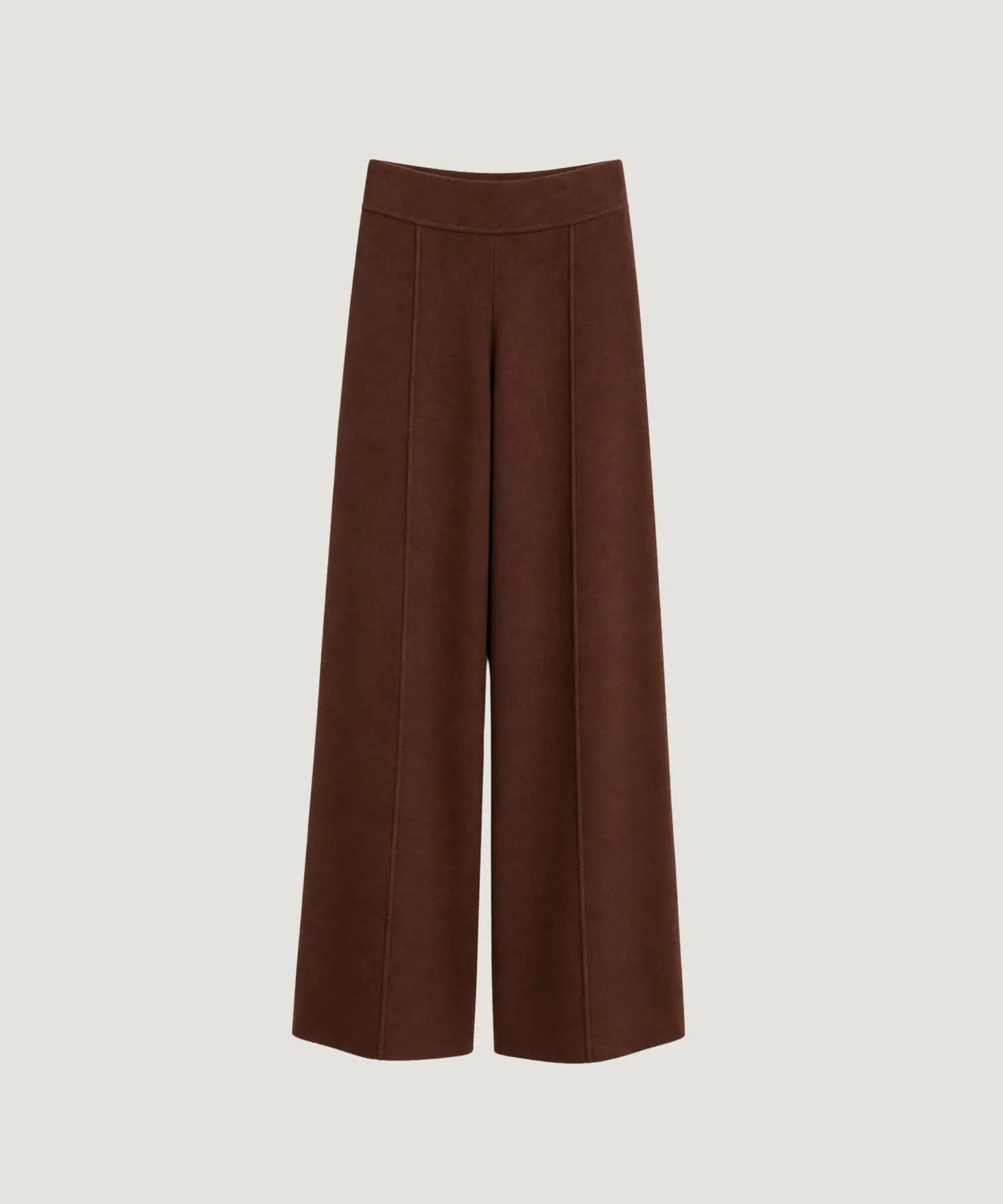 Rodier pantaloni maglia larghi marrone donna