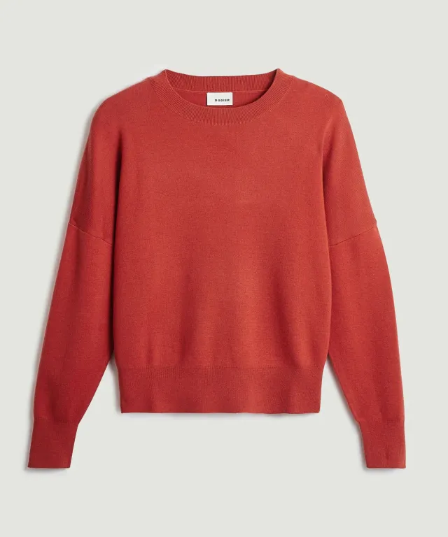 Rodier maglione oversize girocollo arancione rouille