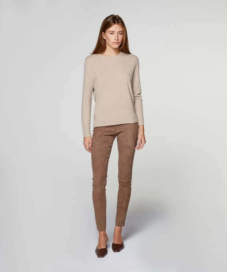 Rodier Maglione Girocollo Donna Cashmere Beige