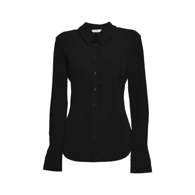 Lemaire SH1196LJ1040 soft fitted shirt camicia nera viscosa