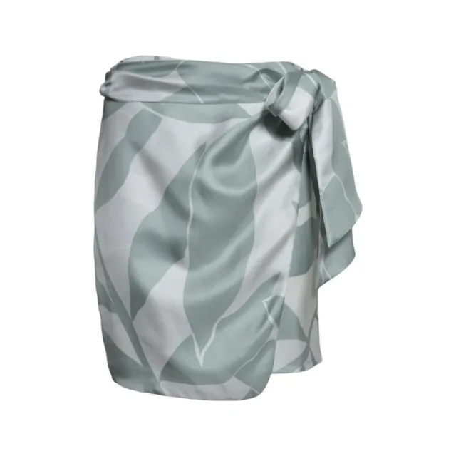 Max Mara 2611101042600 gonna donna bianco verde seta