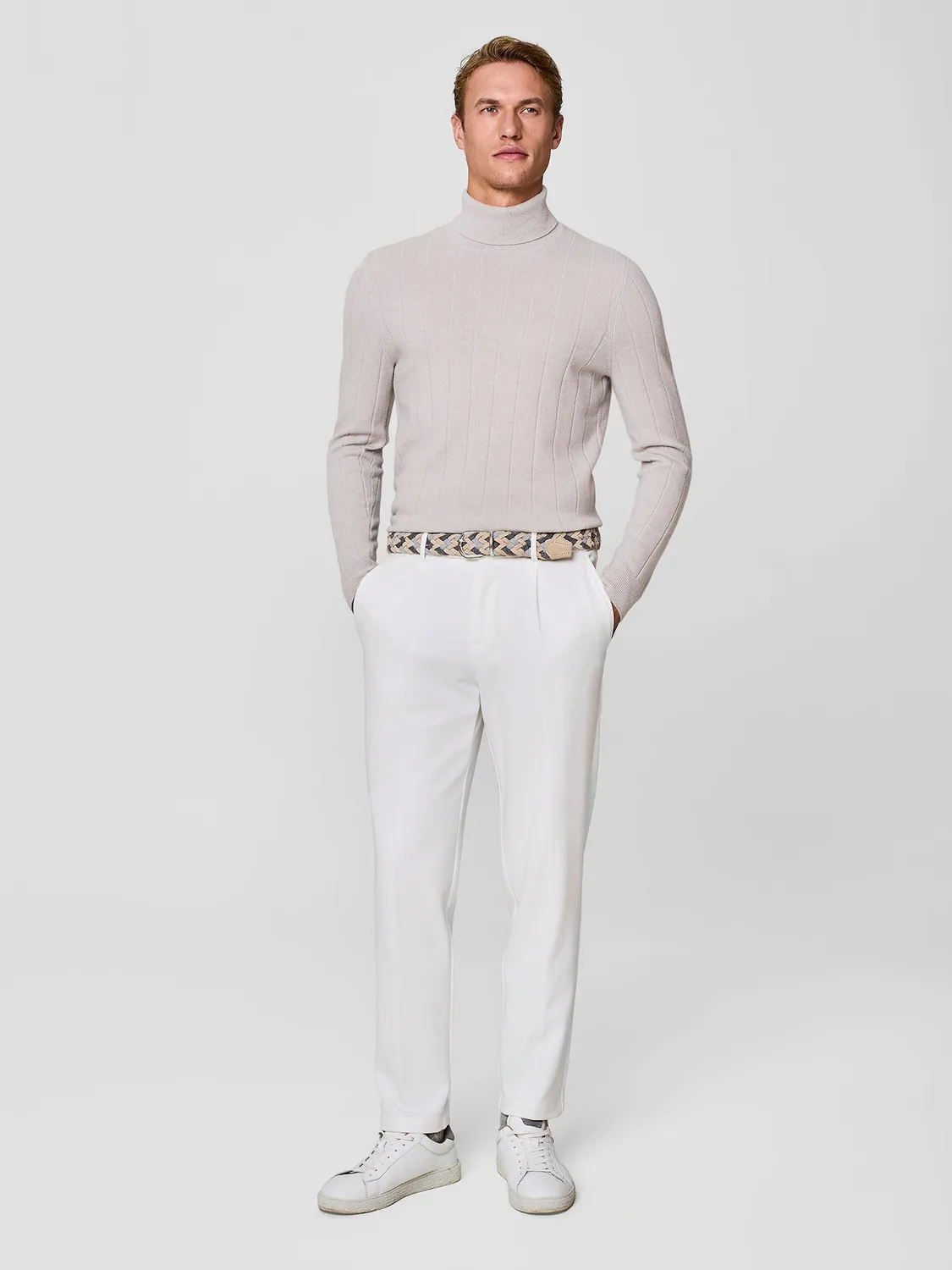 Paul Taylor Dolcevita Maglia Cashmere Lana Burro