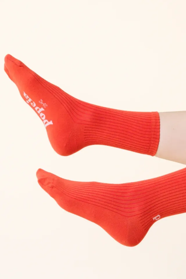 Popeia The Casual calzini cotone rosso Aperol 35-38
