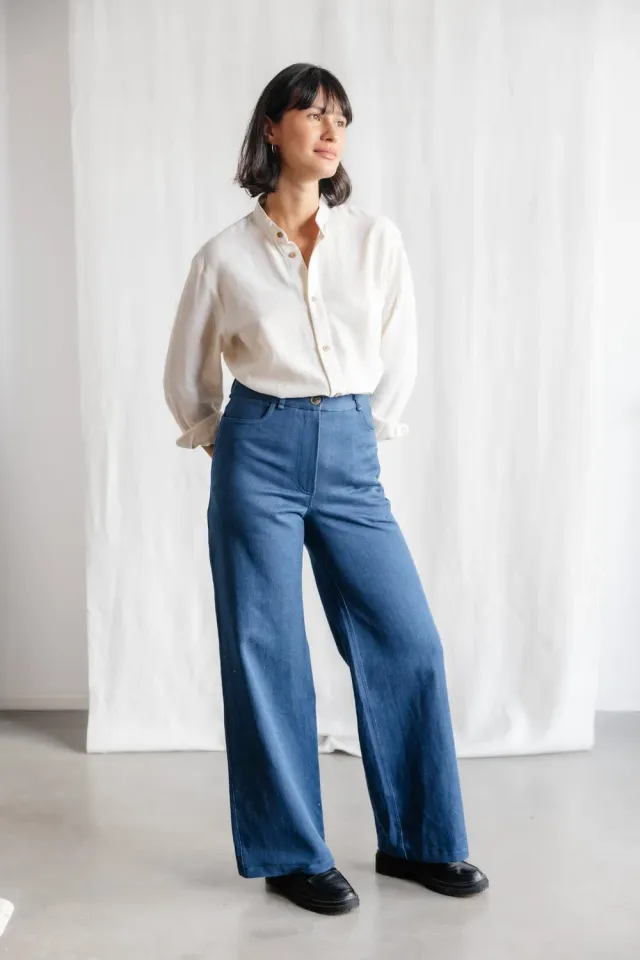 Jyoti Tushar jeans cotone denim alla caviglia