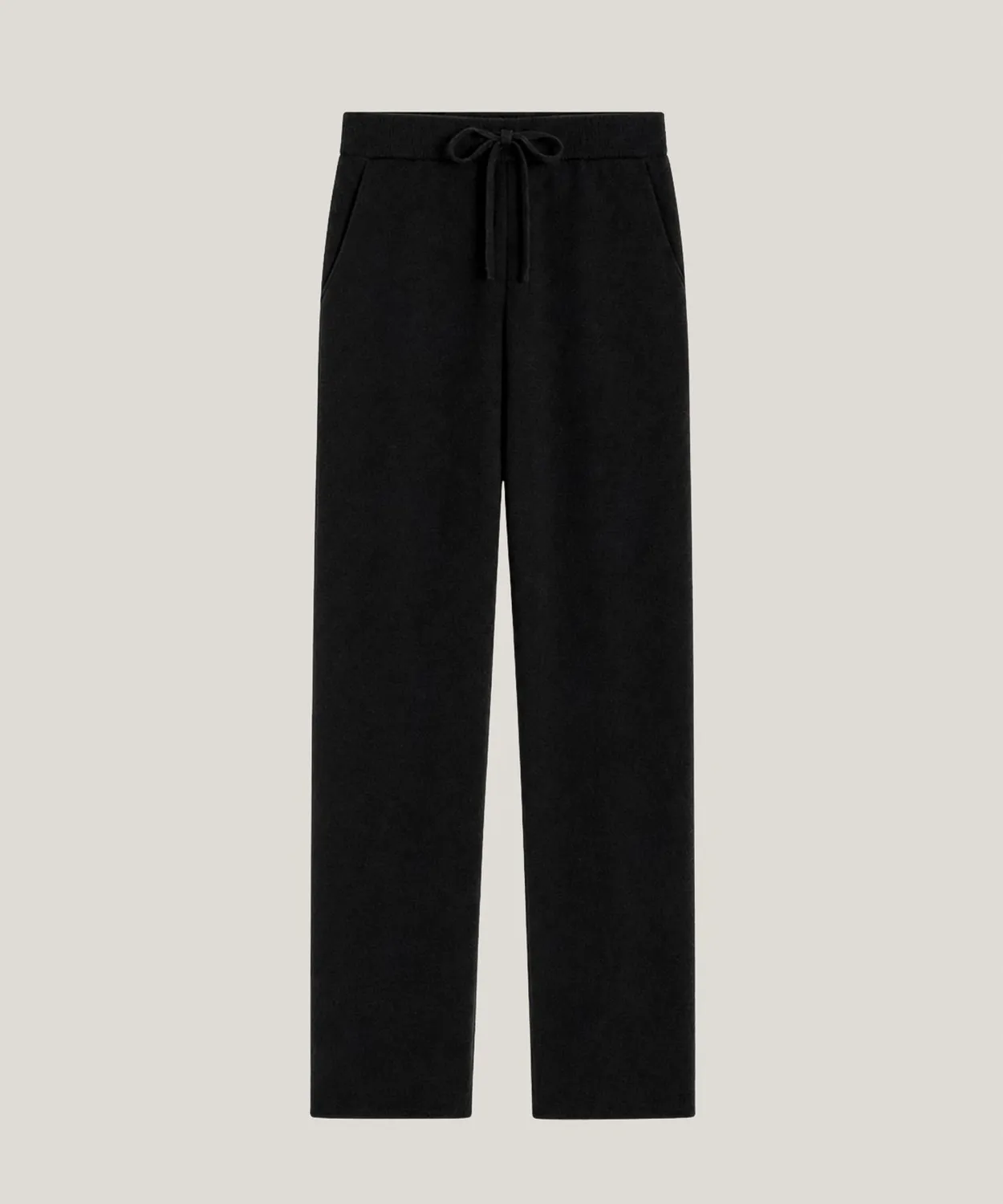 Rodier pantaloni larghi cashmere neri donna caviglia