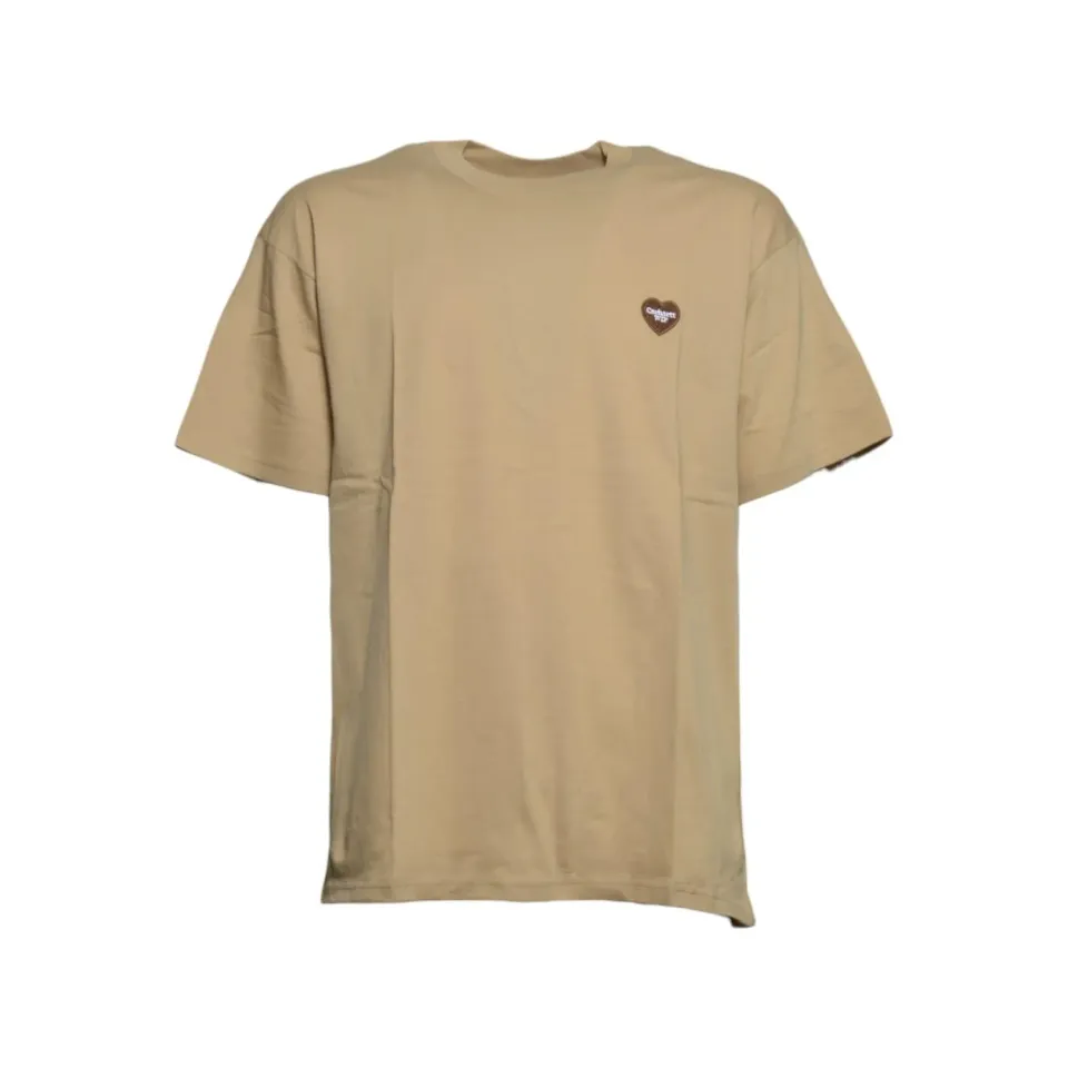 Carhartt WIP I035203 t-shirt ocra uomo cotone bio
