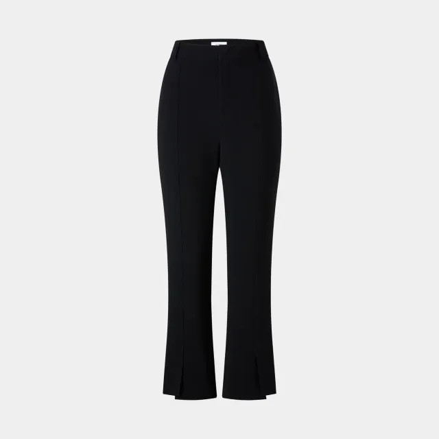 PORTS FW25 pantaloni fitted neri vestibilità aderente