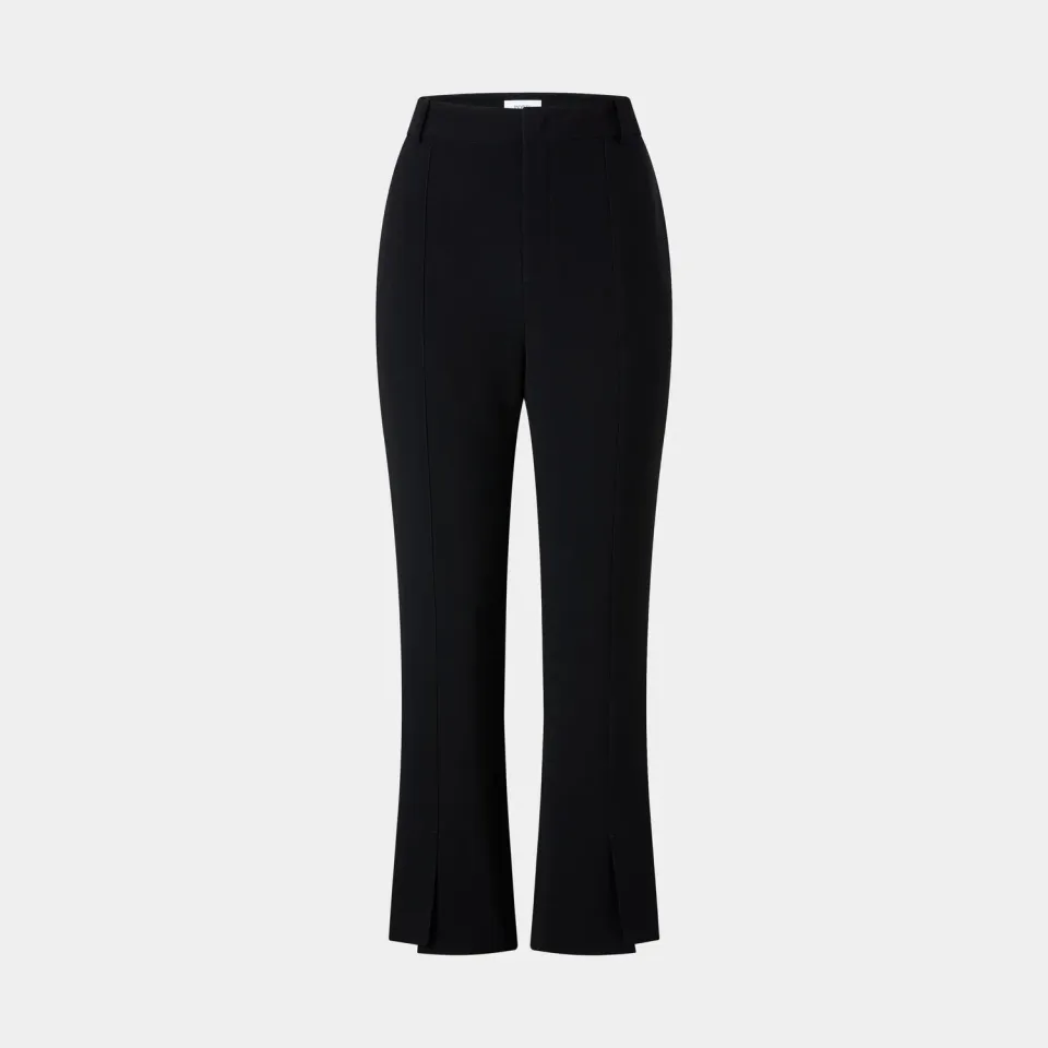 PORTS FW25 pantaloni fitted neri vestibilità aderente