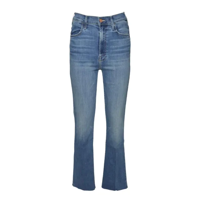 Mother The Hustler Ankle Fray 1117104I jeans donna blu