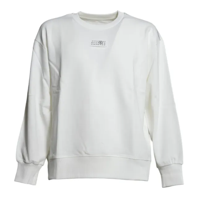 MM6 Maison Margiela M61160 felpa panna bambino cotone