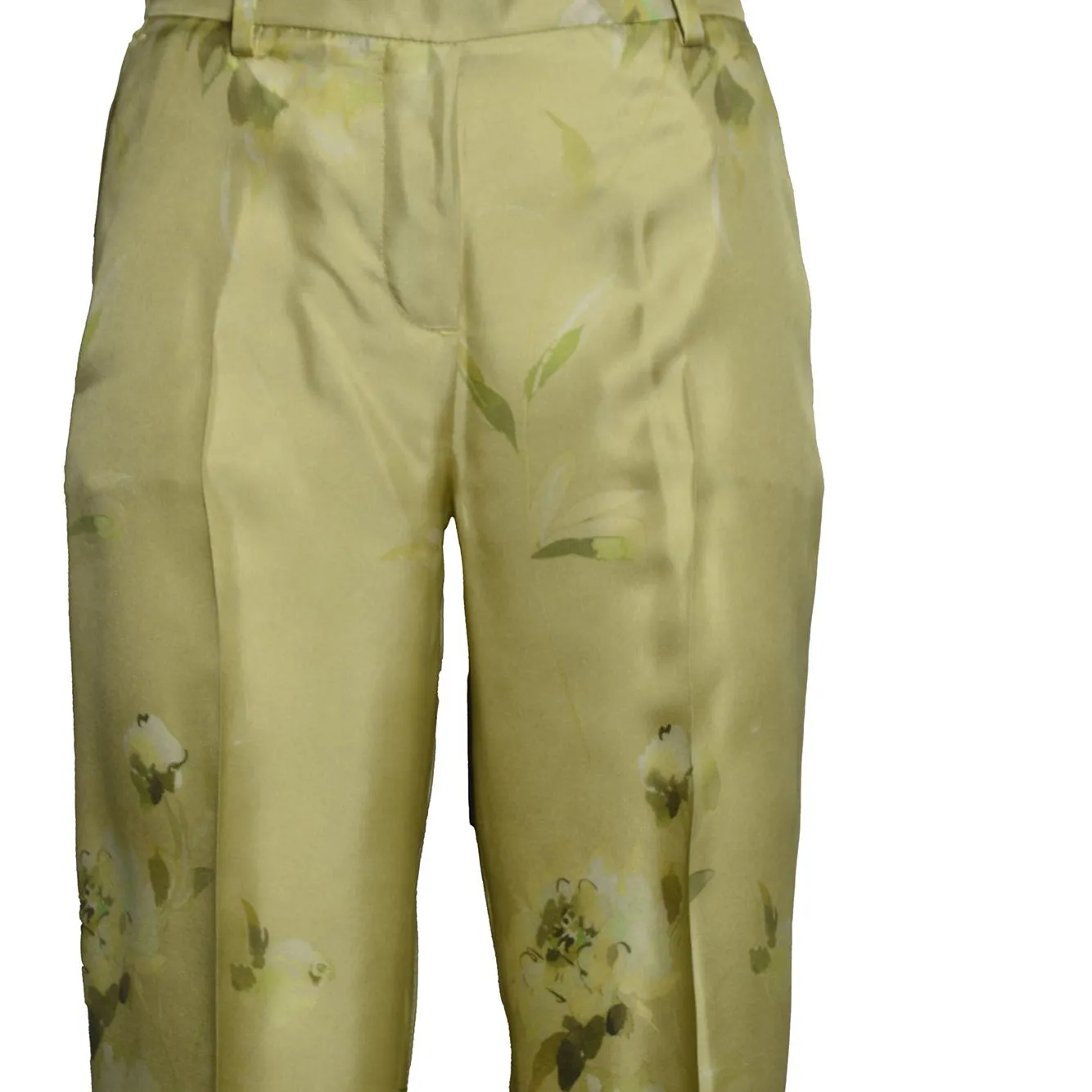 Room52 Michelle T805TRF97 pantalone seta verde acido