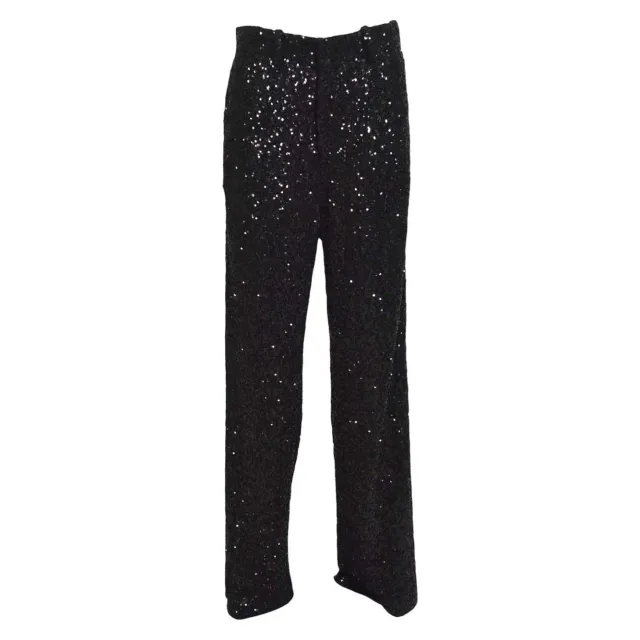 Nine Minutes 25FWNPN0013 pantalone paillettes nero