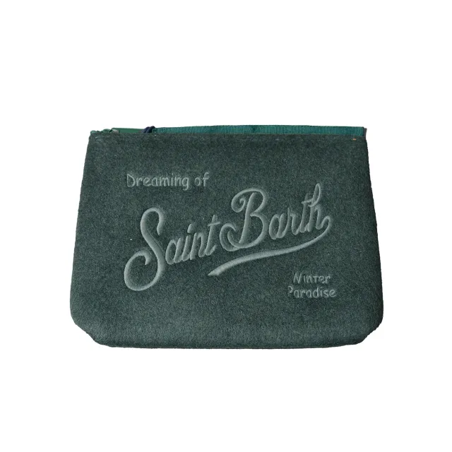 Saint Barth Aline ALI0028 pochette felt verde scuro