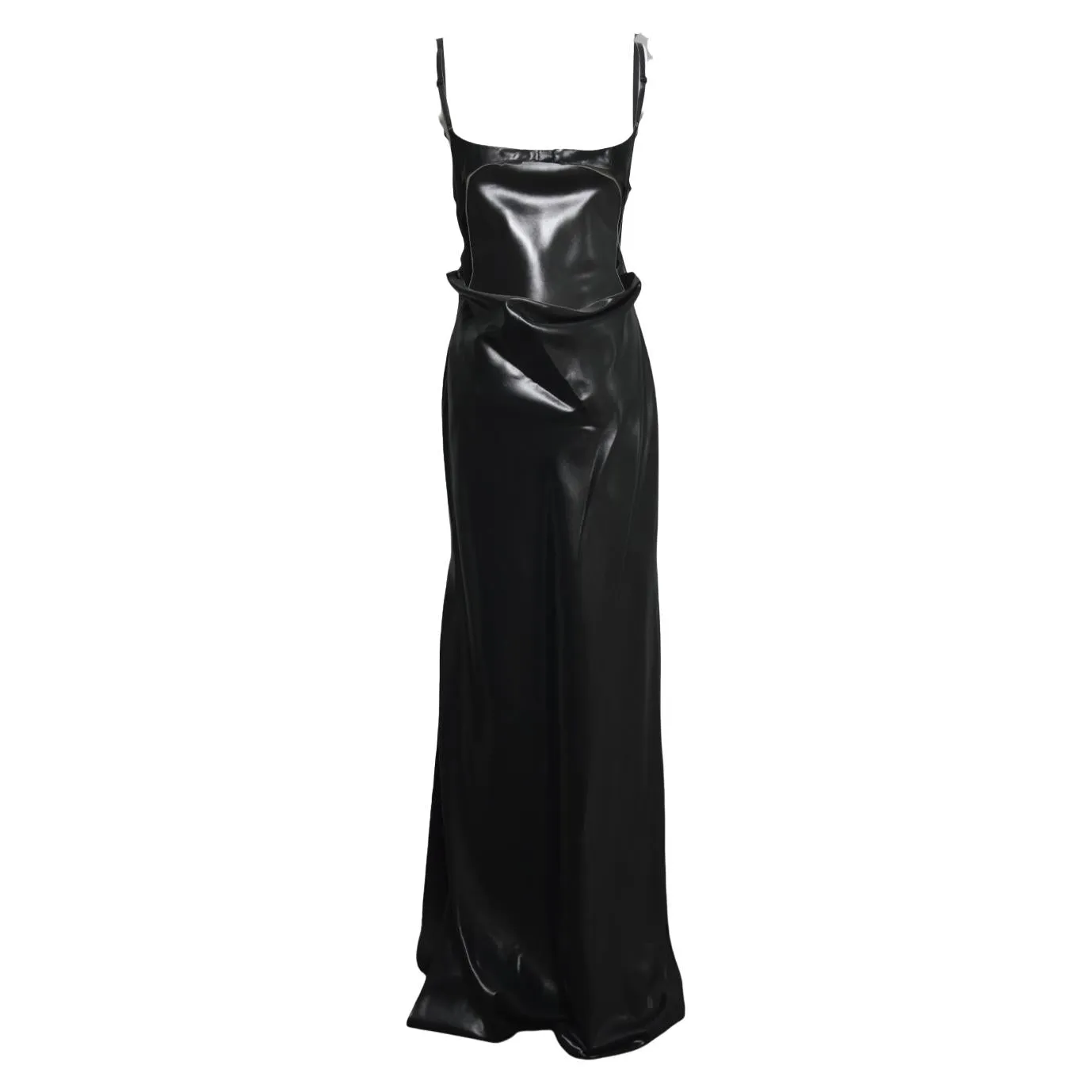 Courrèges 126CRO771AC0035 Vestito Nero Lungo