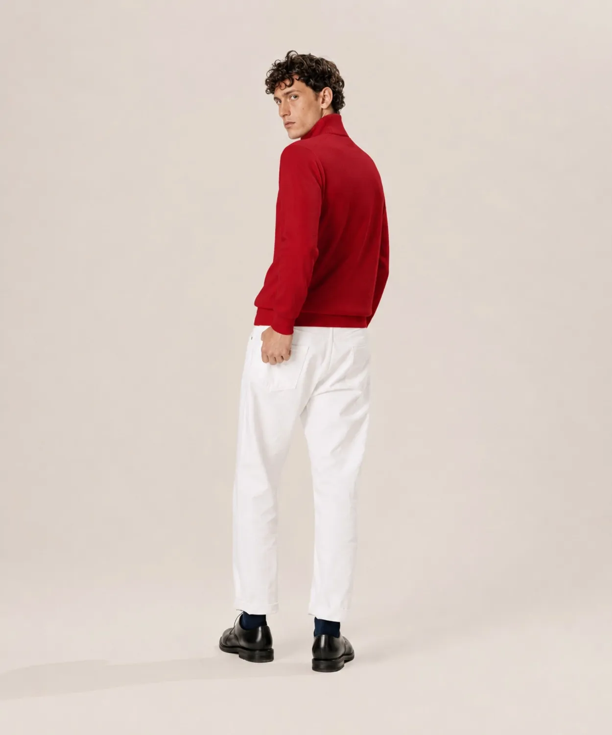 Rodier maglione dolcevita lana merino rosso