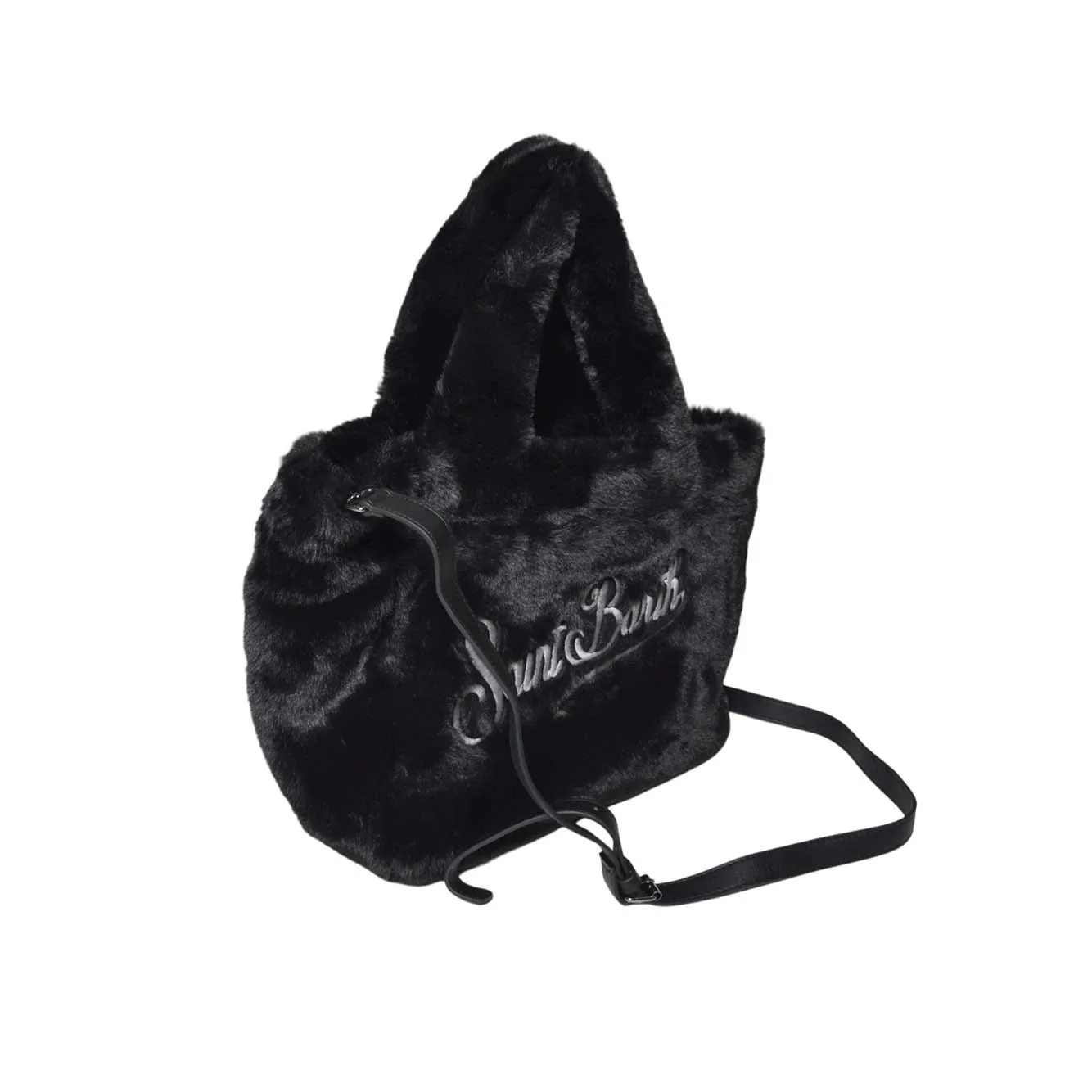 Saint Barth Colette borsa peluche nera