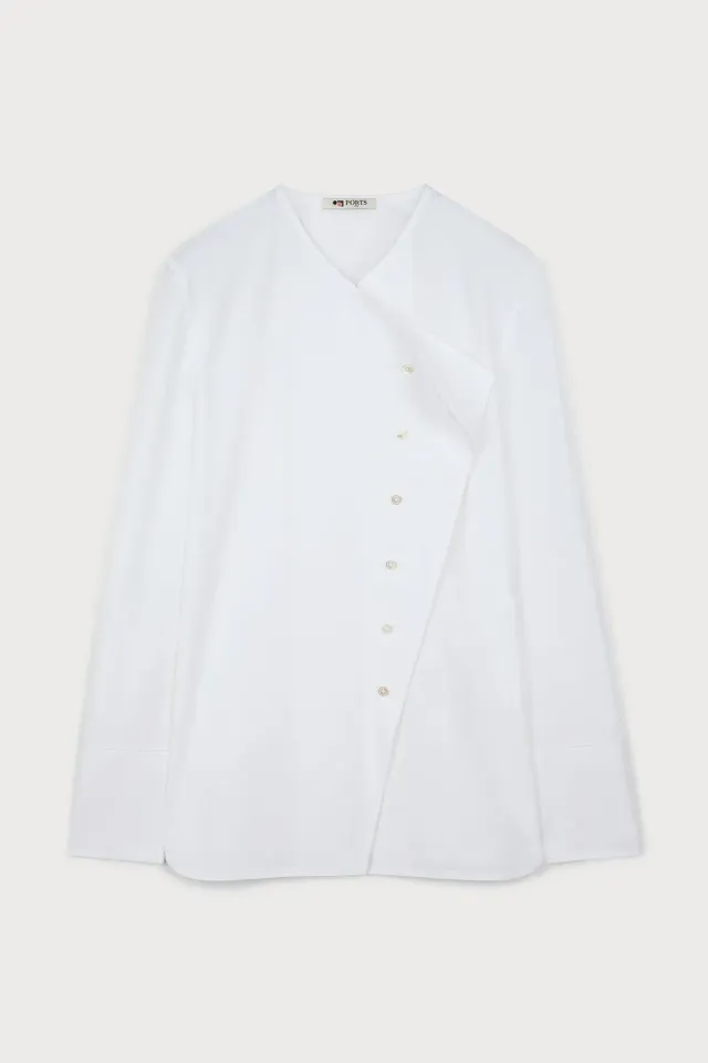 Ports 1961 No.10 camicia bianca optic white 36 38