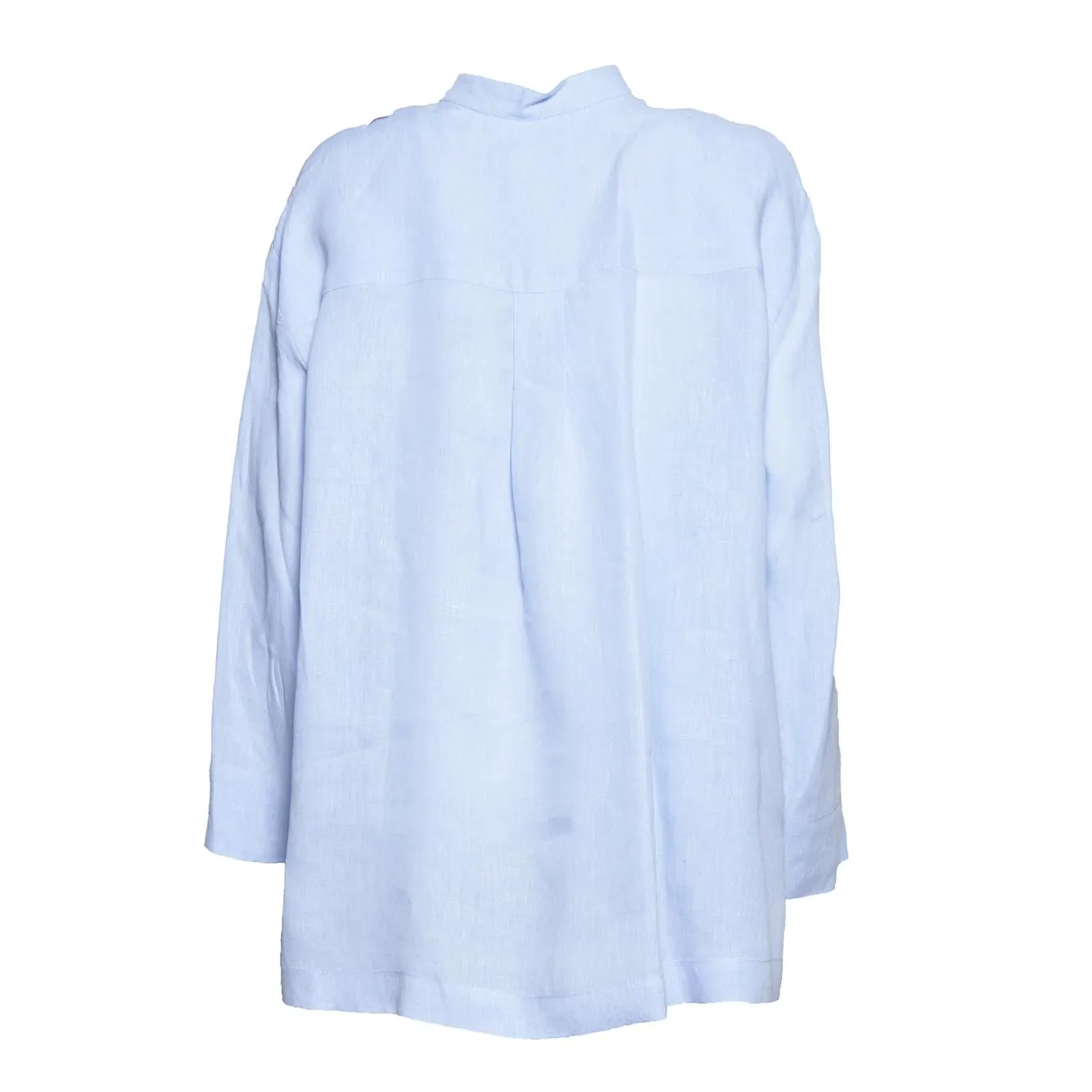 S Max Mara Cantico 2619111013600 camicia lino azzurra