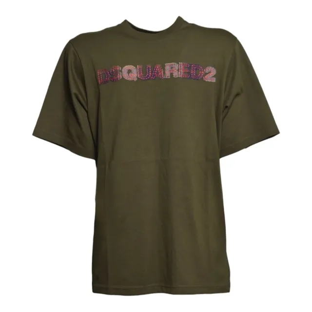 Dsquared2 Junior DQ3560D0AJ1DQ558 t-shirt verde cotone