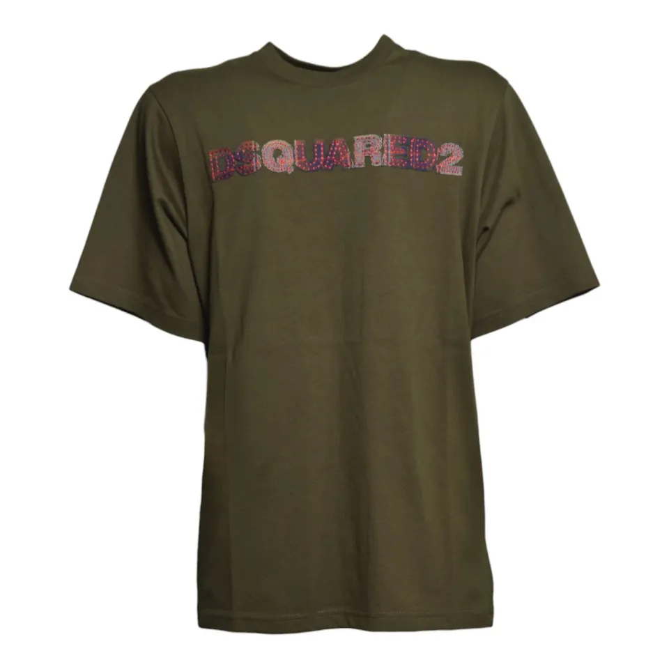 Dsquared2 Junior DQ3560D0AJ1DQ558 t-shirt verde cotone