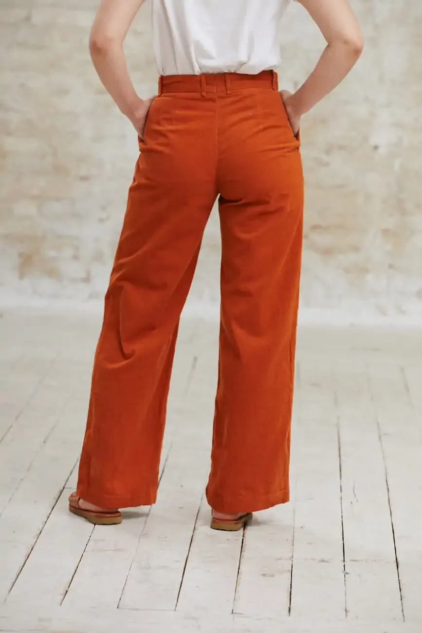 Jyoti - Fair Works Suhrutam pantaloni velluto cotone ambra