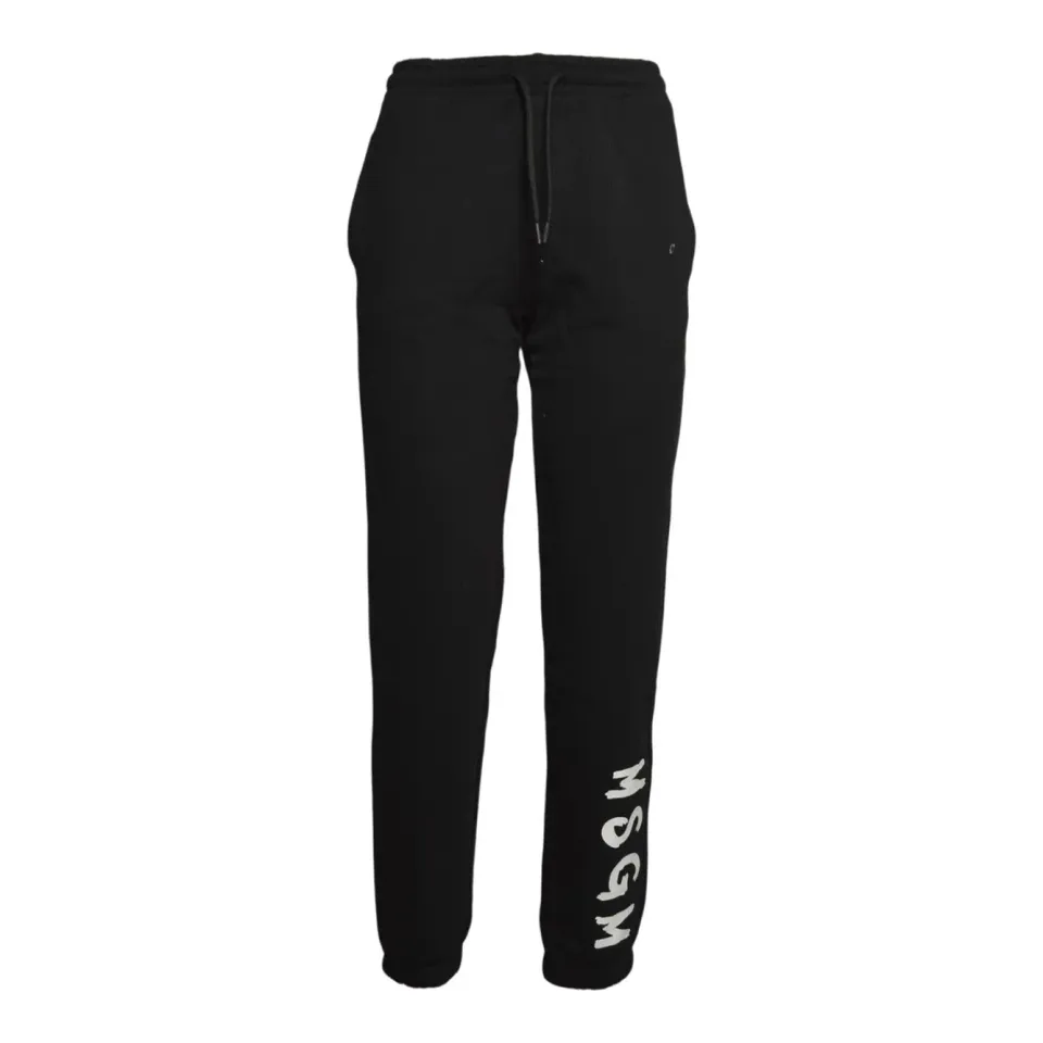 MSGM Junior S6MSJUFP014 pantalone tuta fleece nero