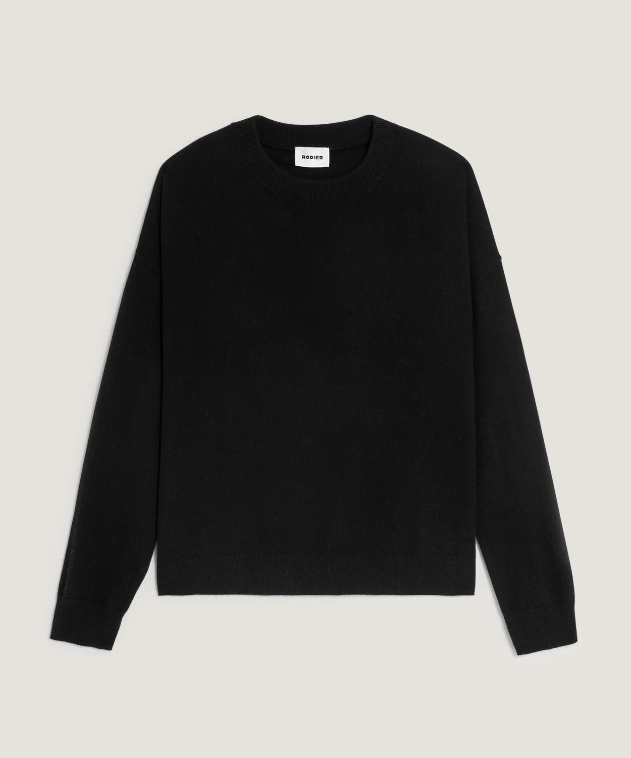 Rodier Maglione Ampio Girocollo Nero Cashmere 2 Fili